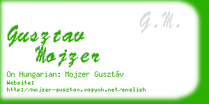 gusztav mojzer business card
